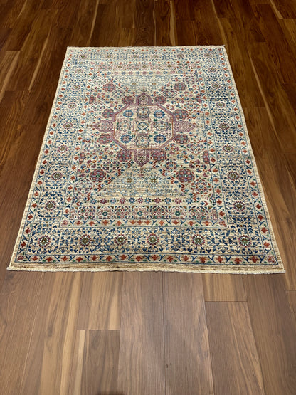 Sultanate Mamluk Traditional Wool Rug MP5684 - 4.3 x 6.1