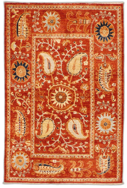 Traditional Suzani Wool Rug MP5693 - 4 x 6.3