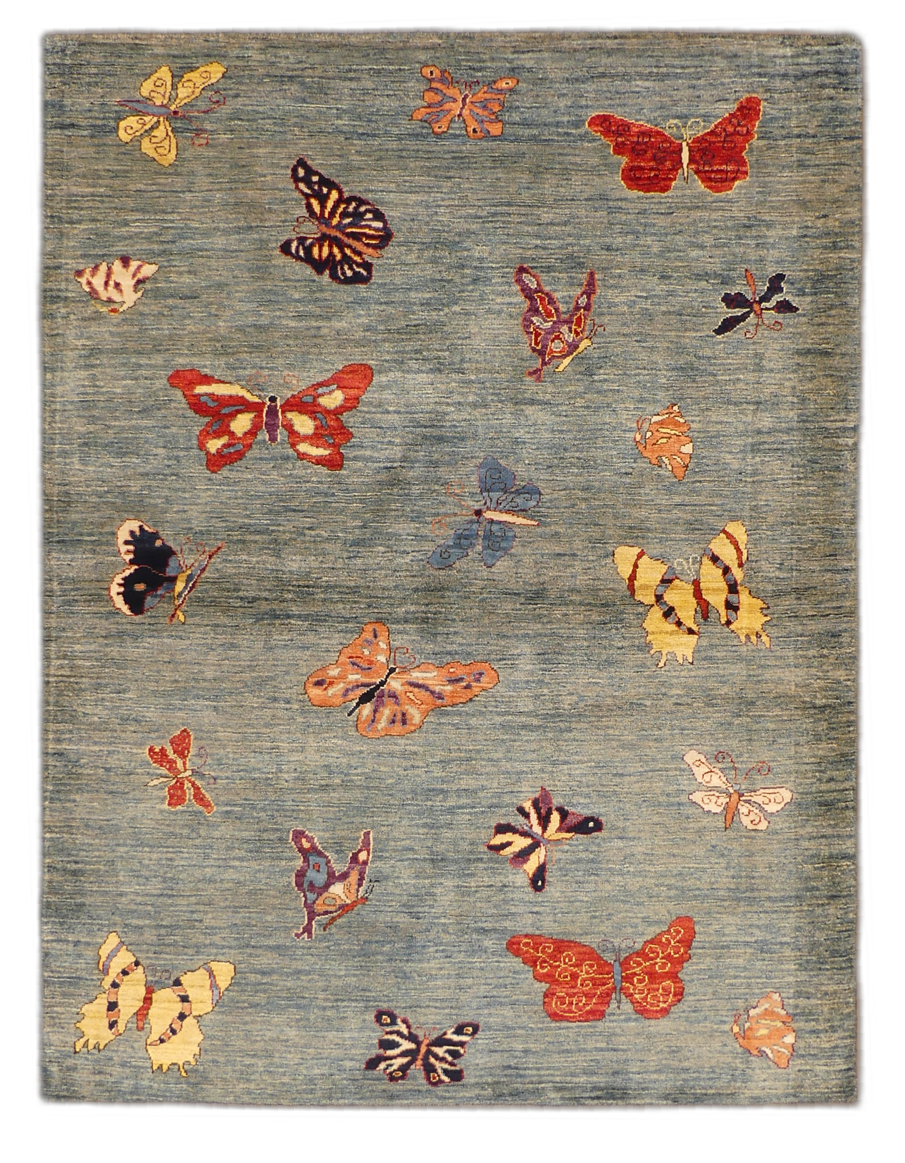 Meadow Whimsy Butterfly Wool Rug MP5700 - 4'4" x 5'10"