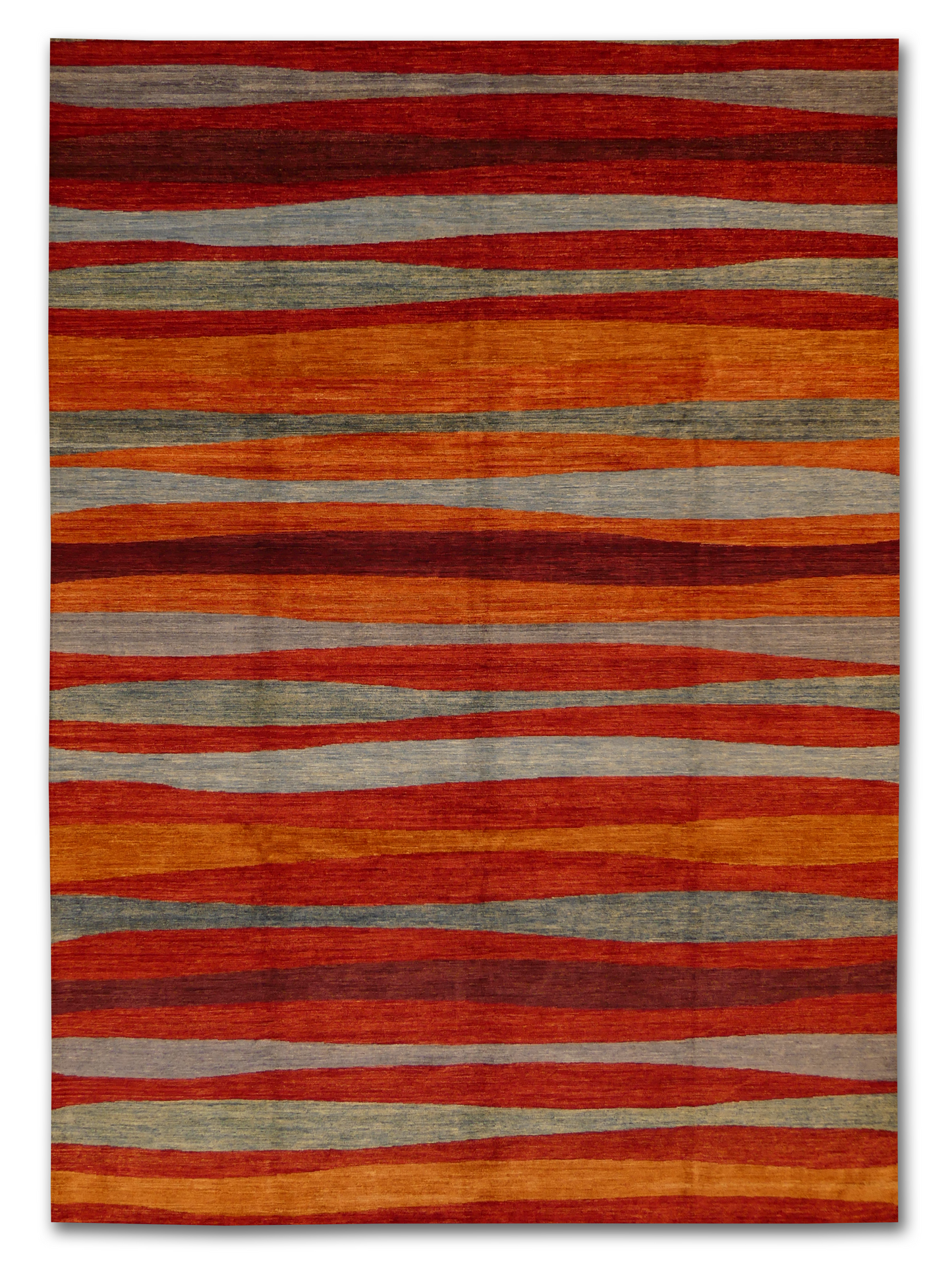 Sunset Stripes Modern Gabbeh Wool Rug MP6306 - 10 x 14