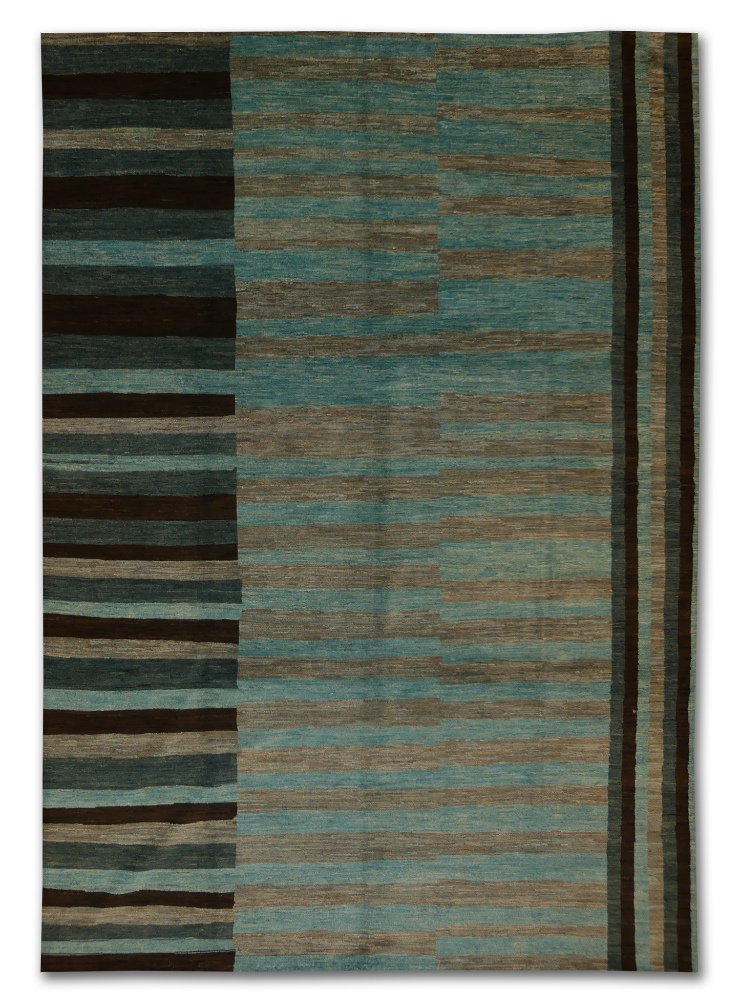 Teal Elegance Modern Gabbeh Wool Rug MP6307 - 10 x 14