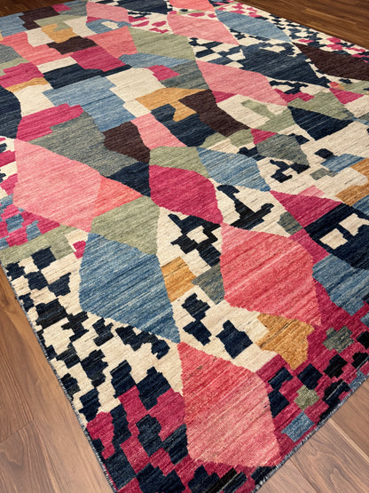 Abstract Geometric Wool Gabbeh MP6329 - 10.2 x 14.5