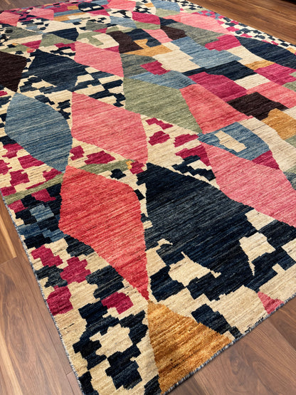 Abstract Geometric Wool Gabbeh MP6329 - 10.2 x 14.5