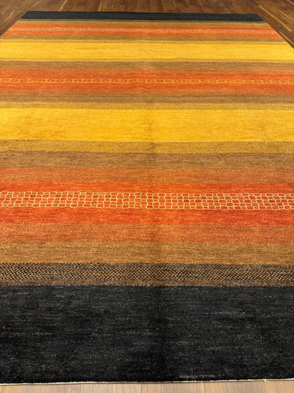 Earthy Elegance Modern Gabbeh Wool Rug MP6336 - 10.1 x 13.9