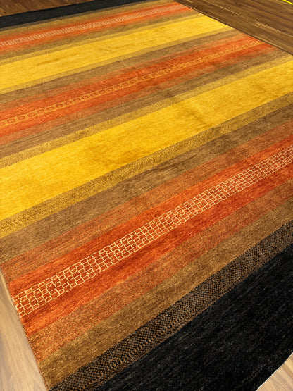 Earthy Elegance Modern Gabbeh Wool Rug MP6336 - 10.1 x 13.9