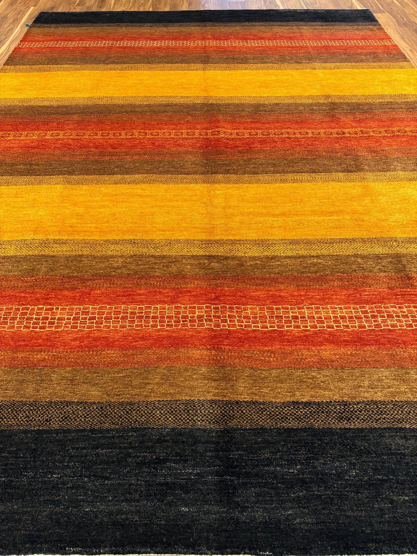 Earthy Elegance Modern Gabbeh Wool Rug MP6336 - 10.1 x 13.9