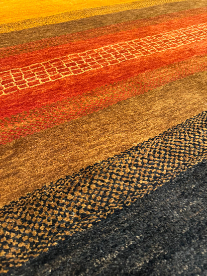 Earthy Elegance Modern Gabbeh Wool Rug MP6336 - 10.1 x 13.9