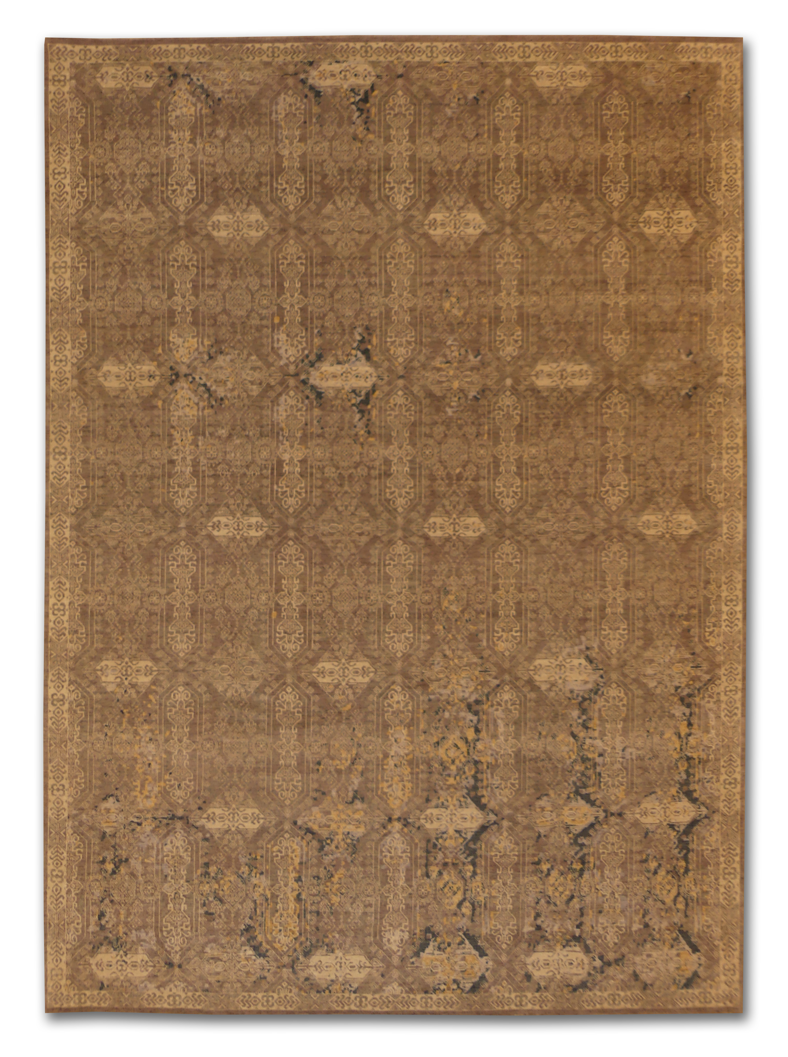 Aubusson Modern Wool Rug with Antique Charm MP6345 - 10' x 14'