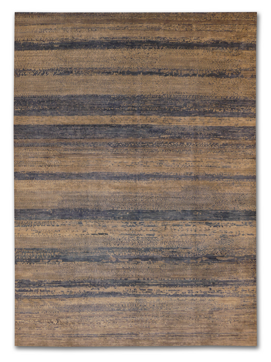 Earthy Stripes Modern Gabbeh Wool Rug MP6368 - 10 x 14