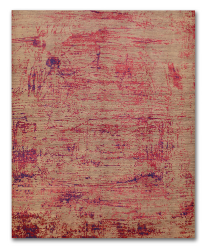 Abstract Expressionist Luxury Wool/Silk Rug MP6414 - 8.4 x 10.5