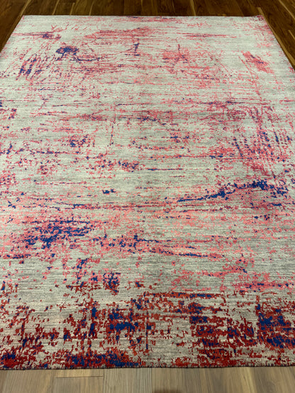Abstract Expressionist Luxury Wool/Silk Rug MP6414 - 8.4 x 10.5