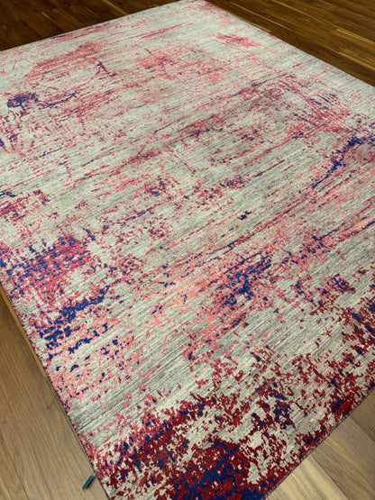 Abstract Expressionist Luxury Wool/Silk Rug MP6414 - 8.4 x 10.5
