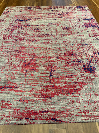 Abstract Expressionist Luxury Wool/Silk Rug MP6414 - 8.4 x 10.5