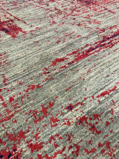 Abstract Expressionist Luxury Wool/Silk Rug MP6414 - 8.4 x 10.5