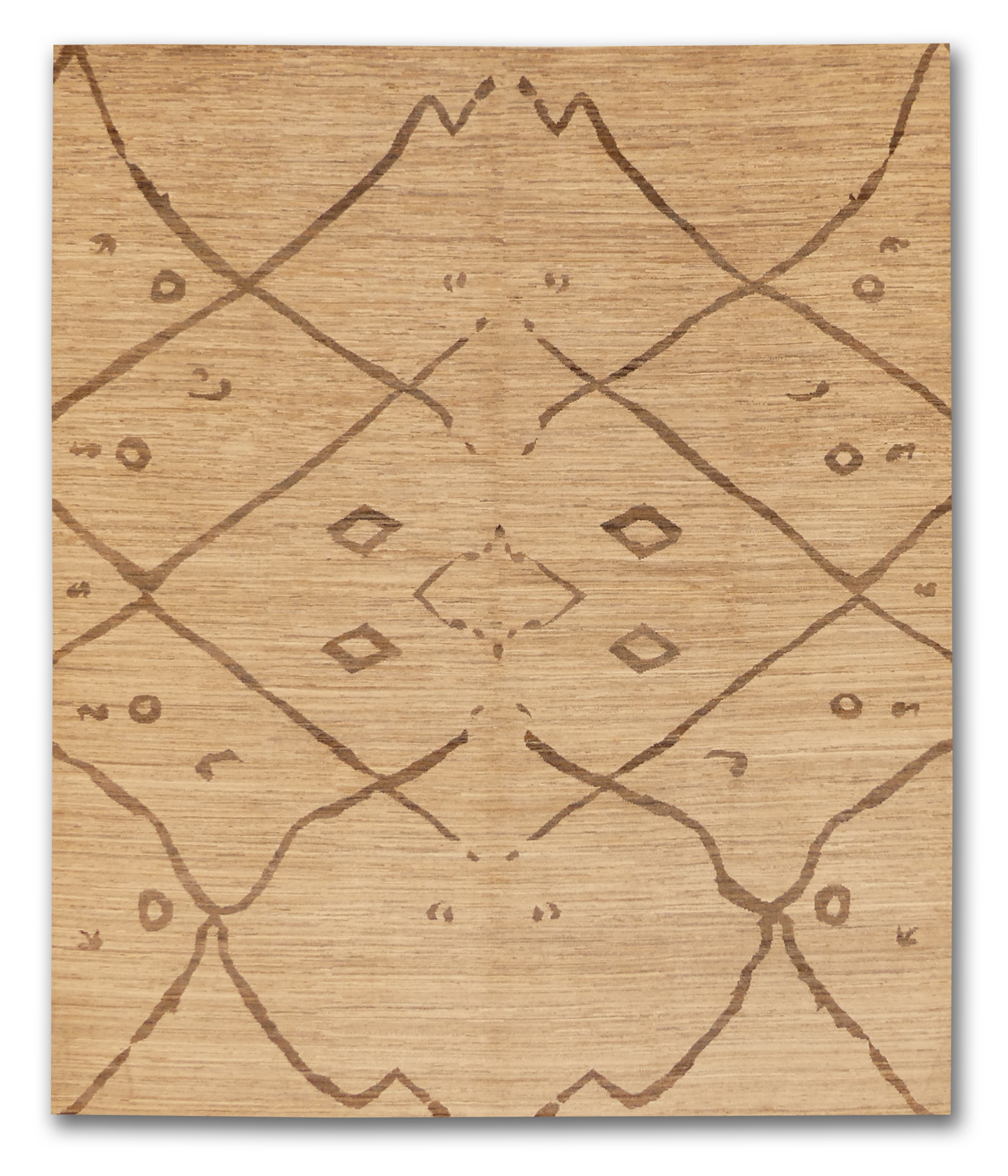 Casablanca Geometric Beige Wool Rug MP6426 - 7 x 10