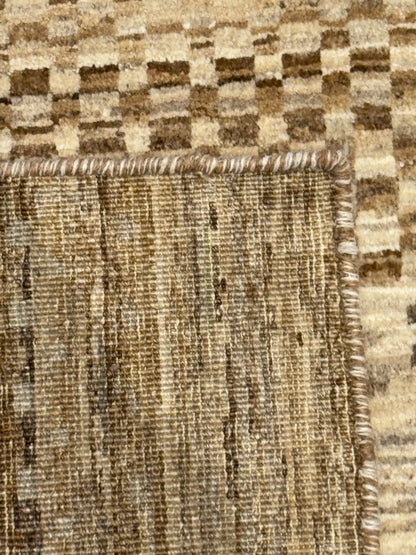 Modern Gabbeh Earth-Tone Wool Rug MP6443 - 8.1 x 9.2