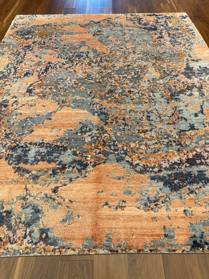 MP6472 Sunset Mirage Abstract Silk Rug - 8 x 10