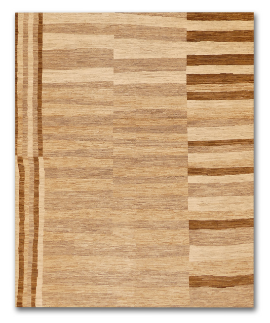 Neutral Stripes Modern Gabbeh Wool Rug MP6486 - 8 x 10