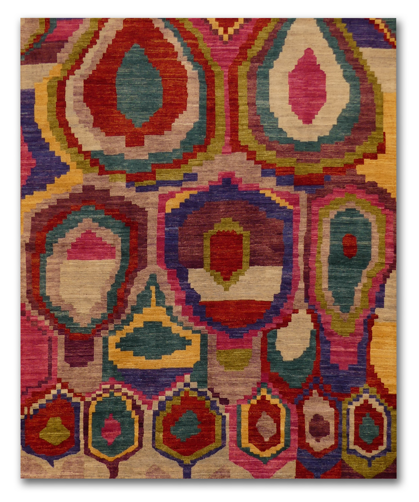 Vibrant Geometric Woolen Marvel MP6487 - 8 x 10