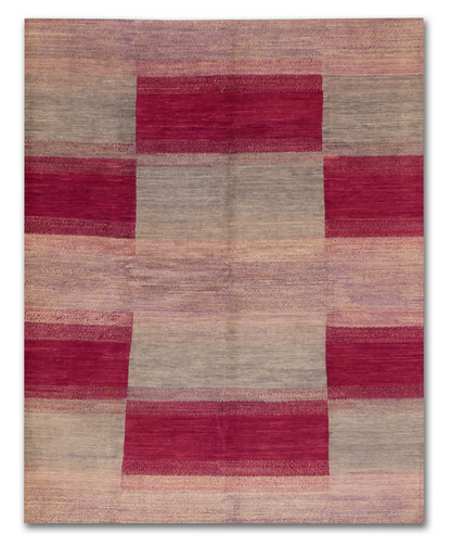 Contemporary Striped Elegance Gabbeh Wool Rug MP6488 - 8 x 10.1