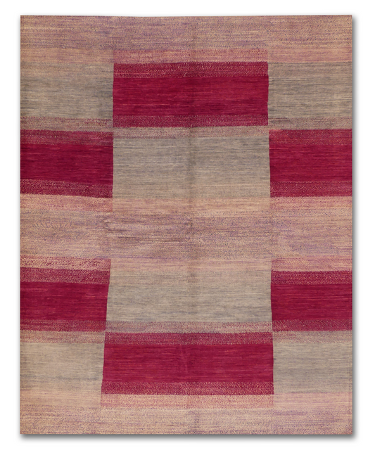 Contemporary Striped Elegance Gabbeh Wool Rug MP6488 - 8 x 10