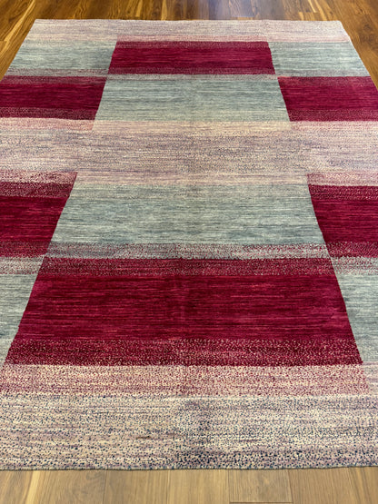 Contemporary Striped Elegance Gabbeh Wool Rug MP6488 - 8 x 10.1