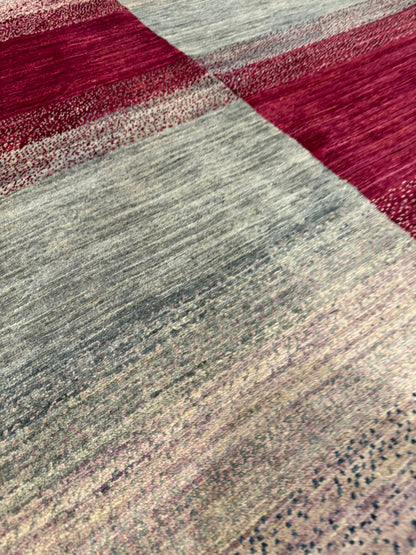 Contemporary Striped Elegance Gabbeh Wool Rug MP6488 - 8 x 10.1