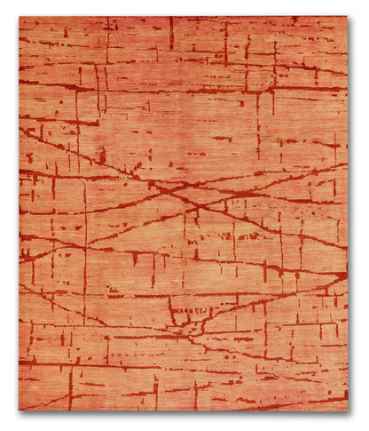 Coral Canvas Modern Wool Rug MP6502 - 8.1 x 9.7