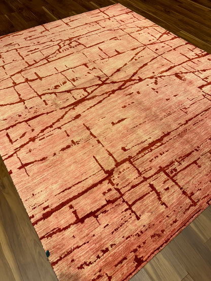Coral Canvas Modern Wool Rug MP6502 - 8.1 x 9.7