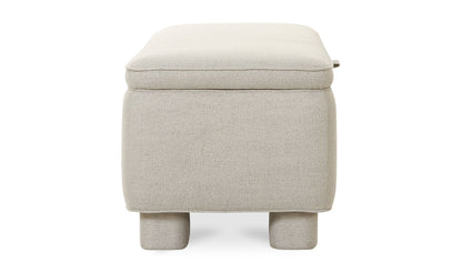 59" Light Grey Upholstered Storage Bench