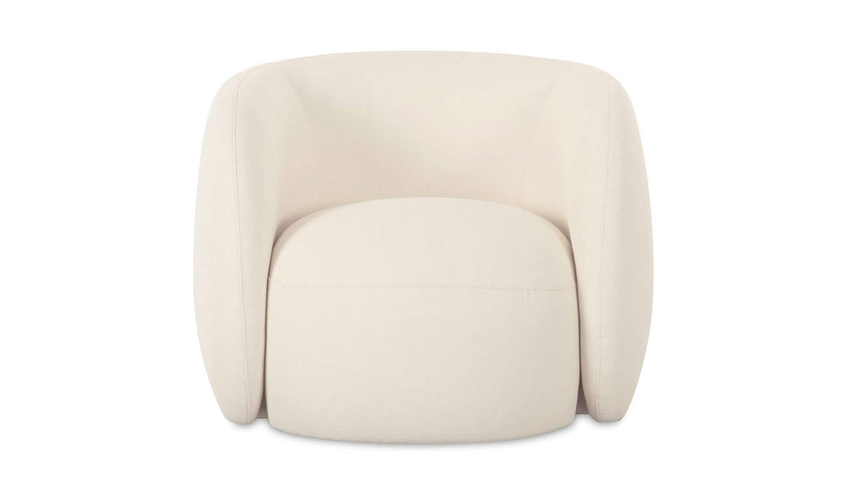 32" Cream Upholstered Accent Chair
