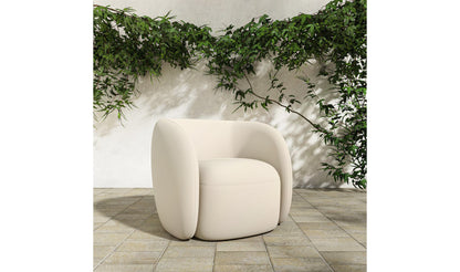 32" Cream Upholstered Accent Chair