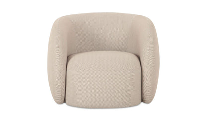 32" Beige Check Upholstered Accent Chair