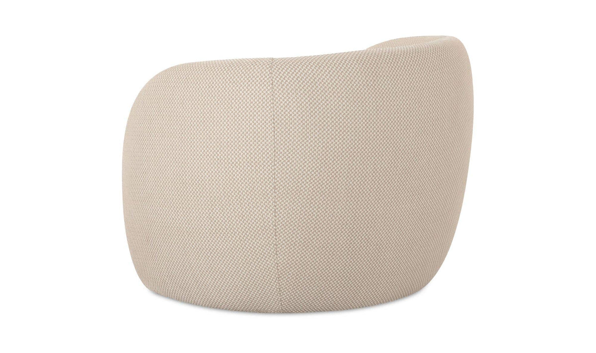 32" Beige Check Upholstered Accent Chair
