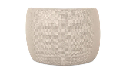 32" Beige Check Upholstered Accent Chair