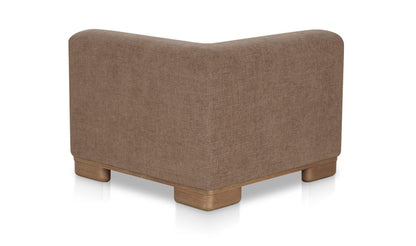 40" Dark Brown Upholstered Corner Chair