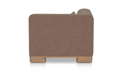 40" Dark Brown Upholstered Corner Chair