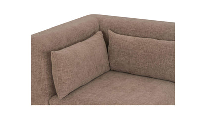 40" Dark Brown Upholstered Corner Chair