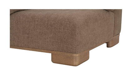 40" Dark Brown Upholstered Corner Chair