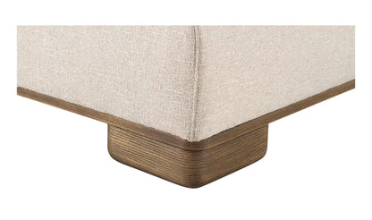 40" Oatmeal Upholstered Corner Chair