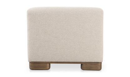 35" Oatmeal Upholstered Slipper Chair