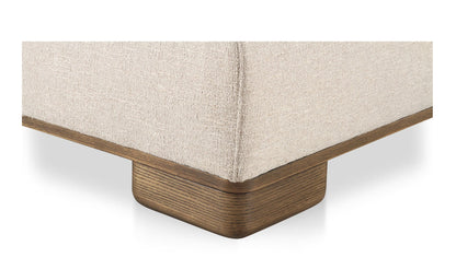 35" Oatmeal Upholstered Slipper Chair