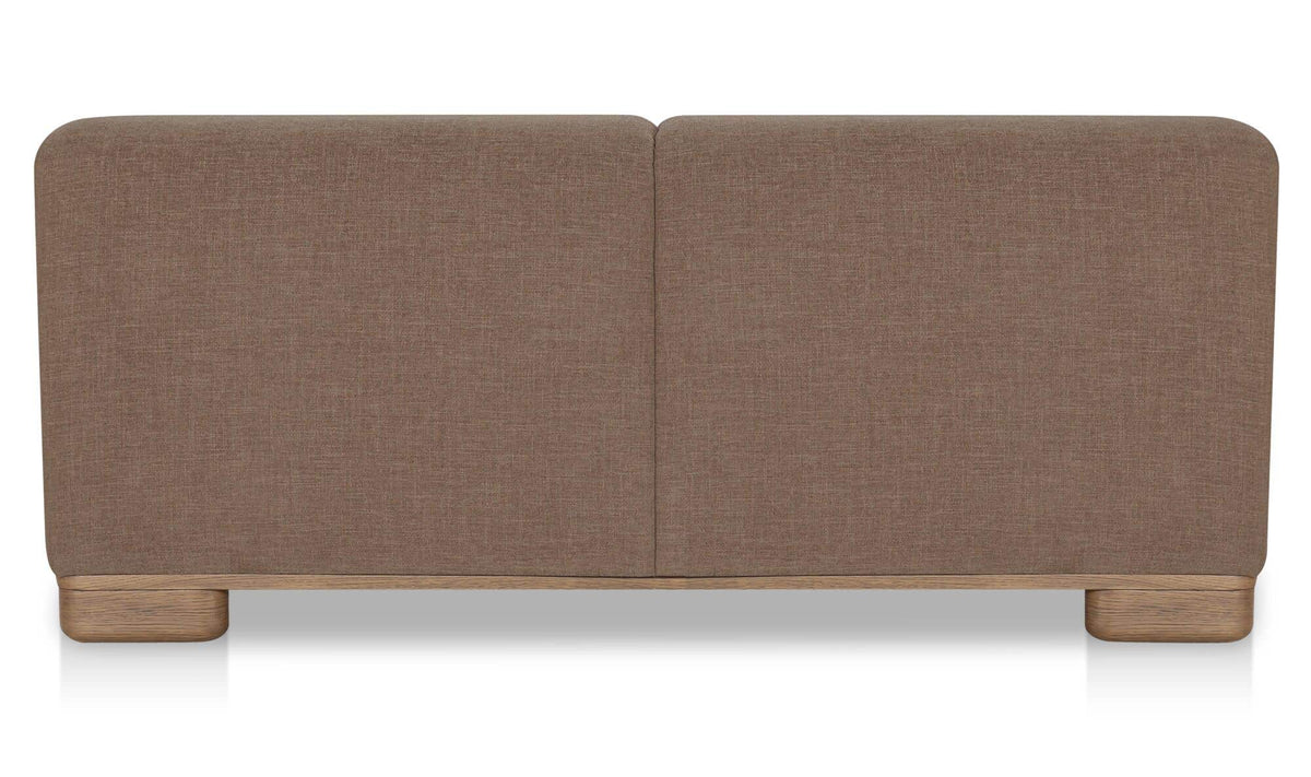 70" Dark Brown Upholstered Sofa