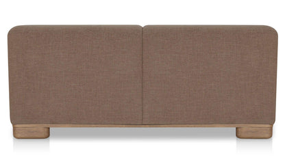 70" Dark Brown Upholstered Sofa
