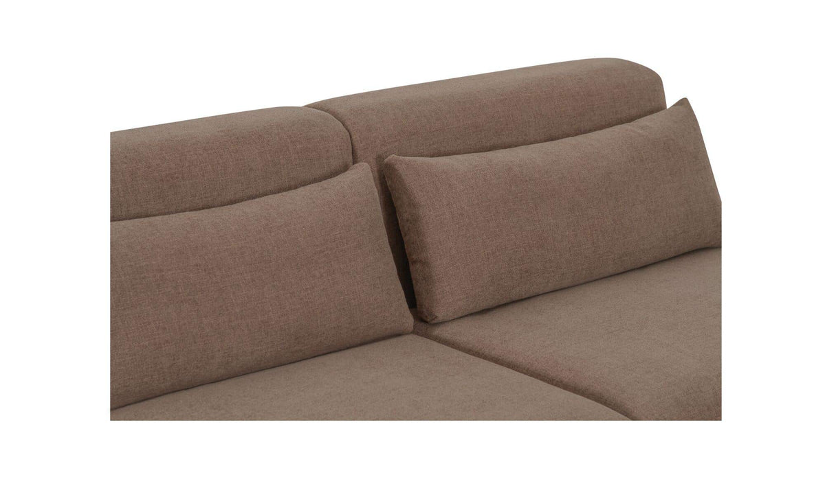 70" Dark Brown Upholstered Sofa