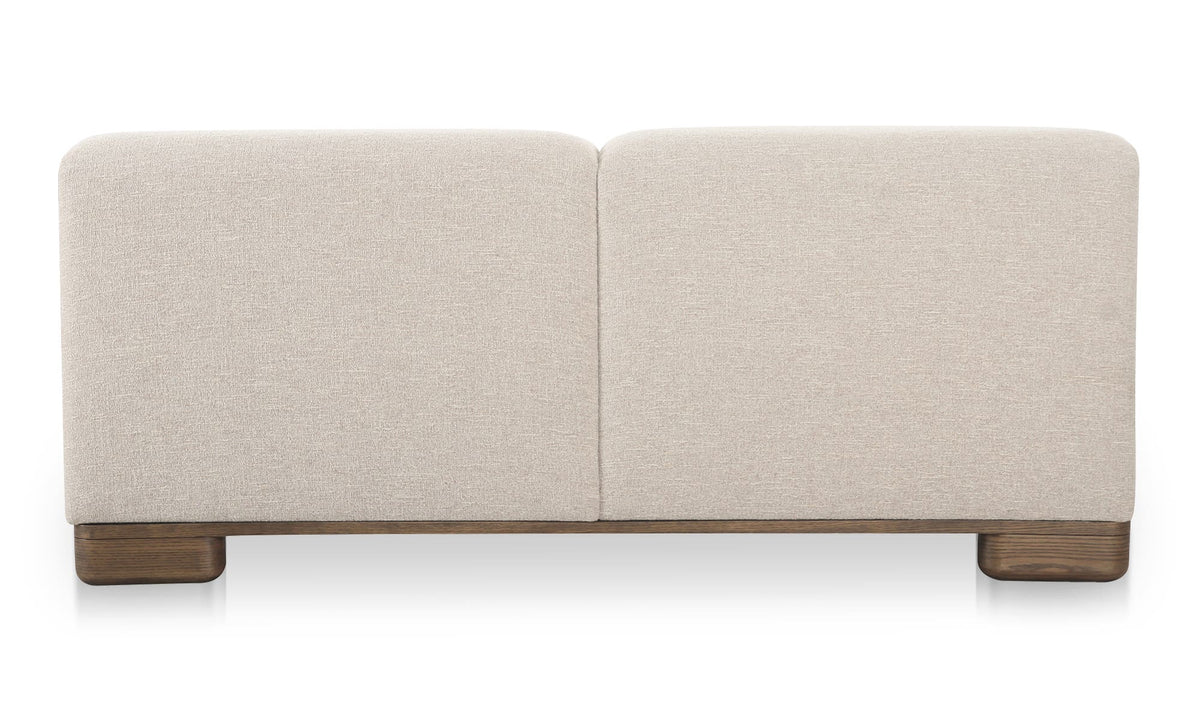 70" Oatmeal Upholstered Sofa