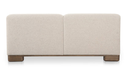70" Oatmeal Upholstered Sofa