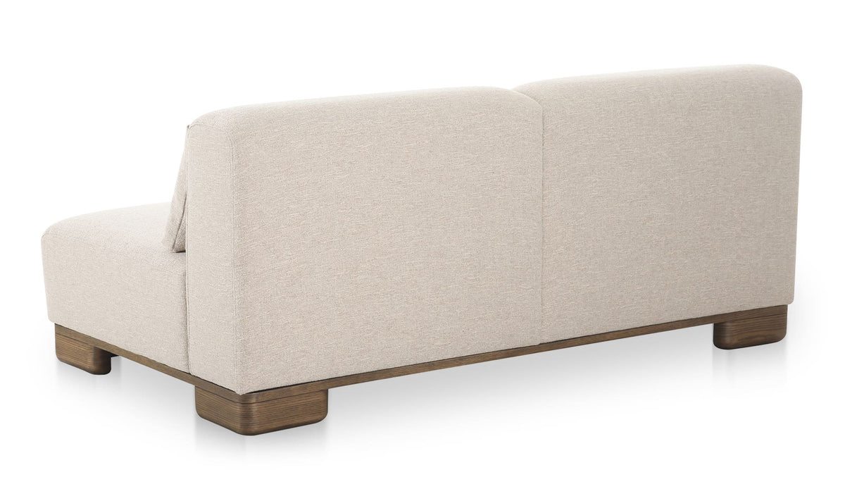 70" Oatmeal Upholstered Sofa