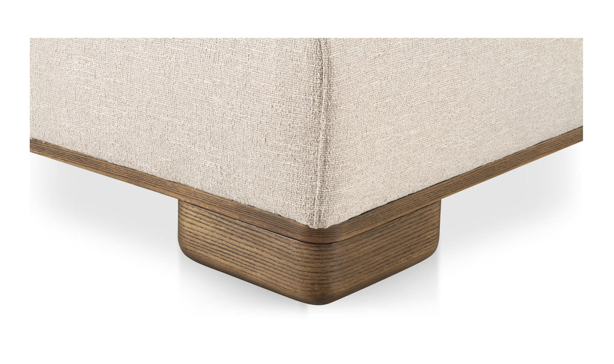 70" Oatmeal Upholstered Sofa