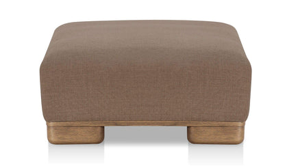 35" Dark Brown Upholstered Ottoman